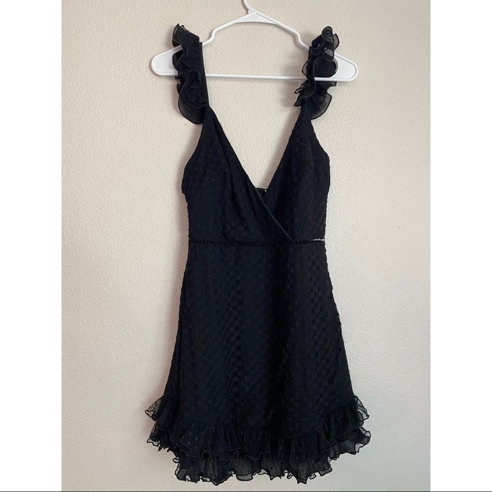 Black Francesca’s Ruffle dress